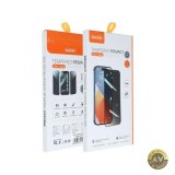 Folie de protectie Ecran Privacy Veason pentru Apple iPhone SE (2022) / SE (2020) / 8 / 7 Sticla Securizata Full Glue 6D
