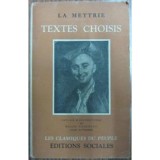 Textes choisis La Mettrie