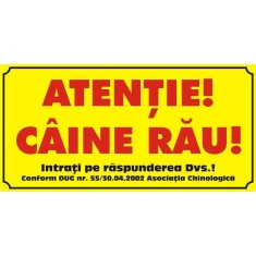 Placuta caine rau 10/20 cm galbena