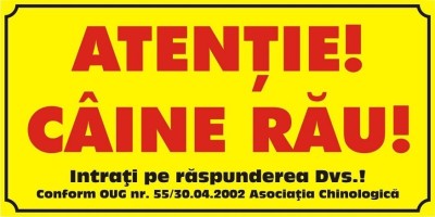 Placuta caine rau 10/20 cm galbena foto