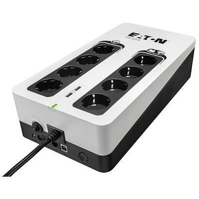 UPS Eaton, Offline, Tower, 510 W, fara AVR, Schuko x 8, LED, back-up 1 - 10 min. &quot;3S850D&quot; (timbru verde 11 lei)