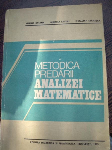 Metodica predarii analizei matematice- Catana