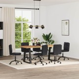 Gossi scaune de sufragerie, 6 buc., negru, piele ecologica
