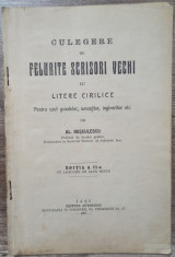 Culegere de felurite scrisori vechi cu litere cirilice - Al. Rosculescu// 1908 foto