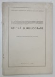 CRITICA SI BIBLIOGRAFIE , EXTRAS DIN ROMANOSLAVICA , VOLUMUL XII , FILOLOGIE de LUCIA DJAMO DIACONITA ... S . IANCOVICI , 1965