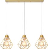 Cumpara ieftin Plafoniera, Lampa Suspendata, Model Vintage, E27, Culoare Aurie - CN