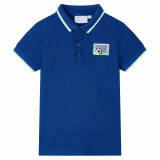 Tricou polo pentru copii, albastru &icirc;nchis, 128, vidaXL