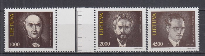 LITUANIA 1993 PERSONALITATI SERIE MNH