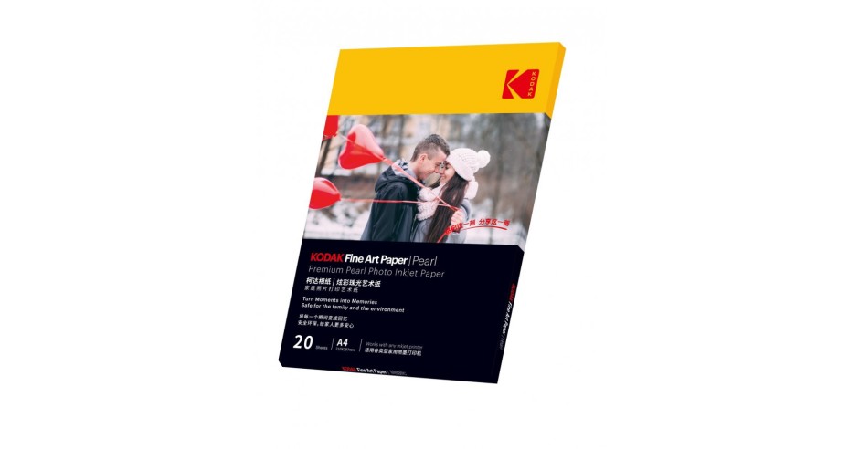 Papier Impression A4 Papier Photo Mat Kodak Fine Art - Pack 20 Feuilles A4, 340g/m², Impression Jet D'Encre Haute Qualité Papier Photo A4 Brillant