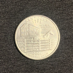 Moneda jubiliară quarter dollar 2001 Kentucky