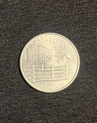 Moneda jubiliară quarter dollar 2001 Kentucky foto