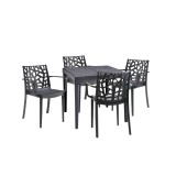 Set mobilier de grădină Capo 4+1 cotiere grafit