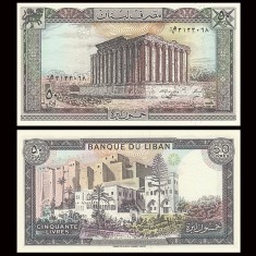 = LEBANON - 50 LIVRES - 1986 - UNC = foto