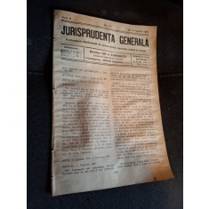 Revista Jurisprudența Generală Anul II Nr.14 1924 - Vintila Dongoroz si note de D.Alexandresco