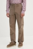 Michael Kors pantaloni culoarea maro, cu fason cargo, CS5304LHBY