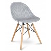 Scaun stil scandinav, PP, lemn, gri, 45x56x77 cm, Cava, Jumi