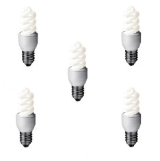 SET 3 becuri fluorescent Panasonic, soclu E27, putere 8W, forma spirala, lumina alb rece, alimentare 220 - 240 V, &quot;EFD8E65HD-5&quot; (timbru verde 1.35 lei