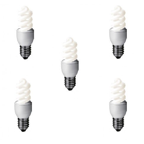 SET 3 becuri fluorescent Panasonic, soclu E27, putere 8W, forma spirala, lumina alb rece, alimentare 220 - 240 V, &quot;EFD8E65HD-5&quot; (timbru verde 1.35 lei