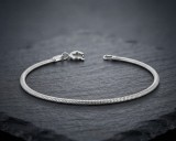 Cumpara ieftin Bratara din Argint 925 Model sarpe (Snake Chain) Textura Compacta, 19 cm, 2.4g