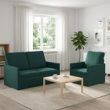 Cumpara ieftin Set de canapea 2 pcs Verde inchis Tesatura
