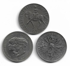 Anglia/Marea Britanie - CROWN 1977, 1980, 1981 - set 3 monede foto