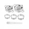 Set 6 ustensile pentru ravioli/coltunasi, inox, argintiu