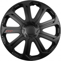 Set capace roti auto Cridem Evo 4buc - Negru - 14'' Garage AutoRide