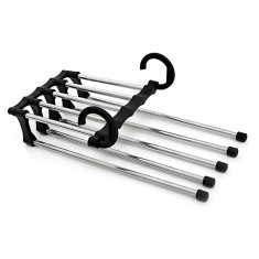 Suport Multifunctional APF&reg; pentru Pantaloni din Otel Inoxidabil 5 in 1 , Negru