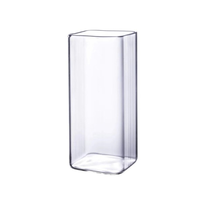Pahar, patrat, Deligh, transparent, din sticla de inalta calitate, durabila si rezistenta, 13.5 x 6 cm, ideal pentru diverse tipuri de bauturi