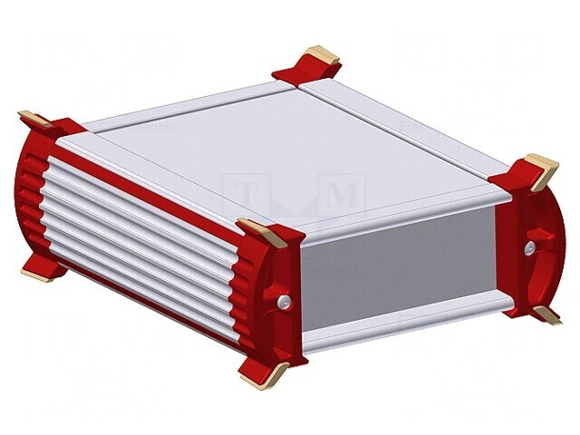 Carcasă aluminiu gri 200x200x70mm