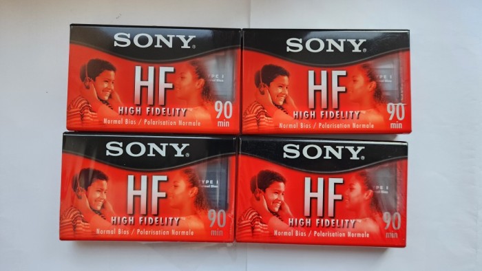Lot 4 Casete SONY HF 90 SLIM TYPE I Normal Bias Sigilate