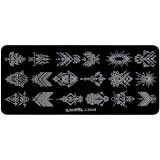 Cumpara ieftin Matrita Metalica Stampila Unghii LUXORISE, Tribal Vision
