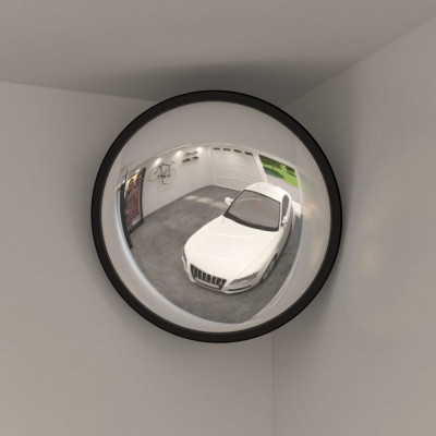 vidaXL Oglindă de trafic convexă de interior, negru, &amp;Oslash;40 cm, acril foto