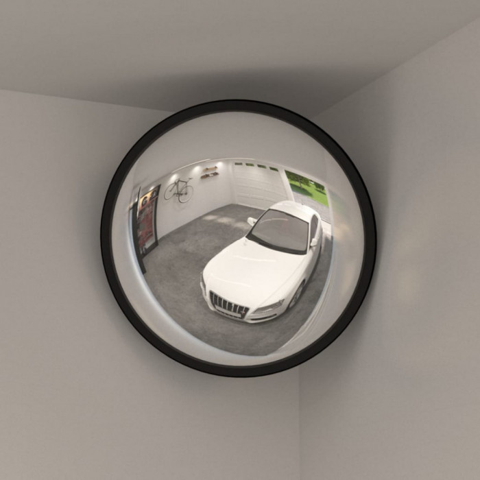 vidaXL Oglindă de trafic convexă de interior, negru, &Oslash;40 cm, acril