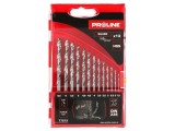 Set burghie PROLINE metal și oțel 13 buc &icirc;n cutie plastic