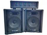 Cumpara ieftin Mixer amplificat Hy-X-Amp FL-400 + 2 boxe pasive 200W+200W
