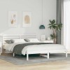 VidaXL Cadru de pat cu headboard Alb 160 x 220 cm Lemn masiv de pin