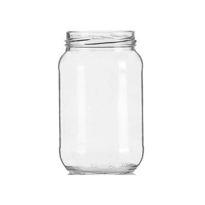 Borcan fara capac TO63, sticla transparenta, capacitate 370 ml foto