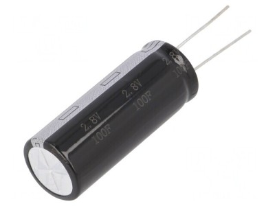 Supercondensator THT 100F 2.8V 18x45mm foto