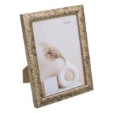 Rama foto aurie cu finisaj reliefat, 13x18 cm, pentru masa sau perete, CMCLASS