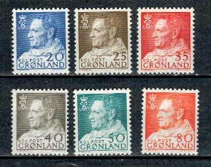 Groenlanda 1963 - Regele Frederik IX, uzuale, serie nestampilata foto