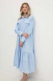 Answear Lab rochie din bumbac midi, evazată