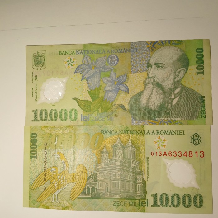 Di 12 Bancnote 10 000 lei 2000 circulete