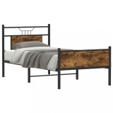 Cumpara ieftin Cadru pat fără saltea, stejar fumuriu 80x200 cm lemn prelucrat