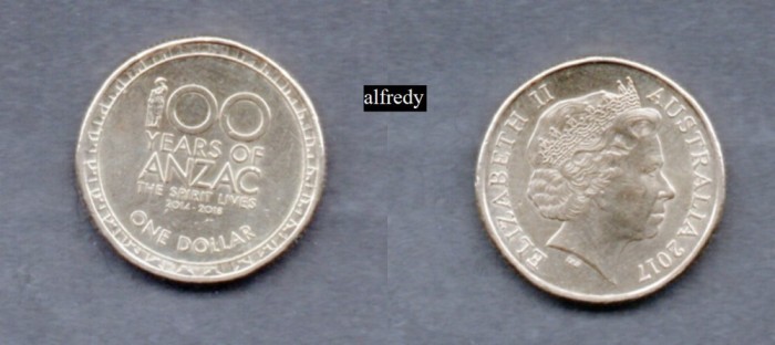 Australia 2017 1 dollar, ANZAC