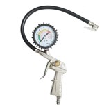 Pistol umflat roti cu furtun si manometru mecanic, protectie de cauciuc
