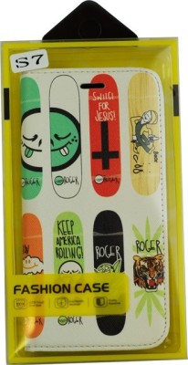 Husa Book Pocket Magnetic Lock pentru Samsung S7, Model Skateboard foto