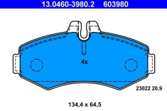 ATE 13.0460-3980.2 set placute frana,frana disc foto