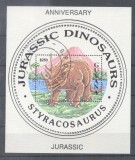 Guyana 1993 Prehistoric animals Jurassic perf sheet used L.119, Stampilat