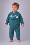 Set bebeluși Baby Go cu imprimare avion - Albastru (Marime Disponibila: 12 luni)